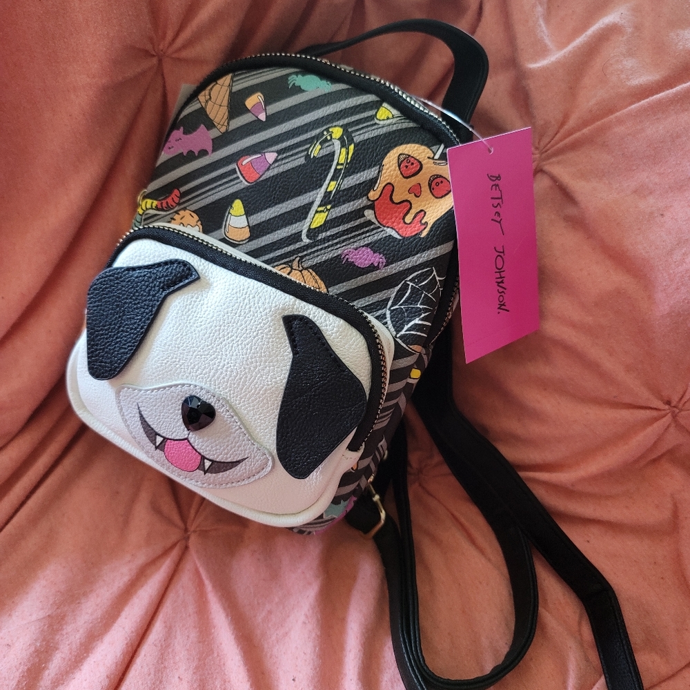 Betsey Johnson Halloween dog Mini Backpack
